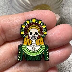 Day of the dead Colorful Skeleton Enamel Pin